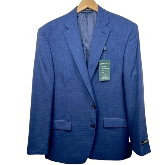 Ralph Lauren Classic-Fit Neat UltraFlex Sport Coat, Bright Blue, 43R - Picture 1 of 11